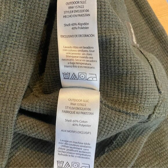 Eddie Bauer Mens Sweater Vest Large Dark Green Cotton Blend - Picture 3 of 4